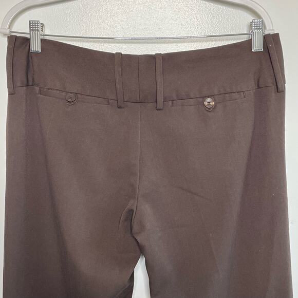 Maurices Wide Leg Dress Pants Trouser Mid Rise Flat Front Pockets Brown 9 / 10 - Picture 7 of 11
